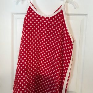 Red/white Polka Dot Shirt from Charming Charlie